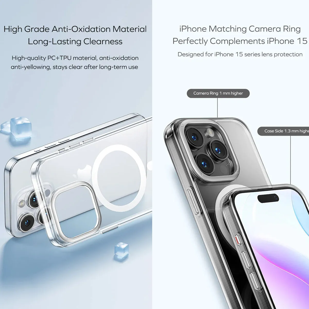 Momax PLAY Clear Magnetic Case for iPhone 15 Series