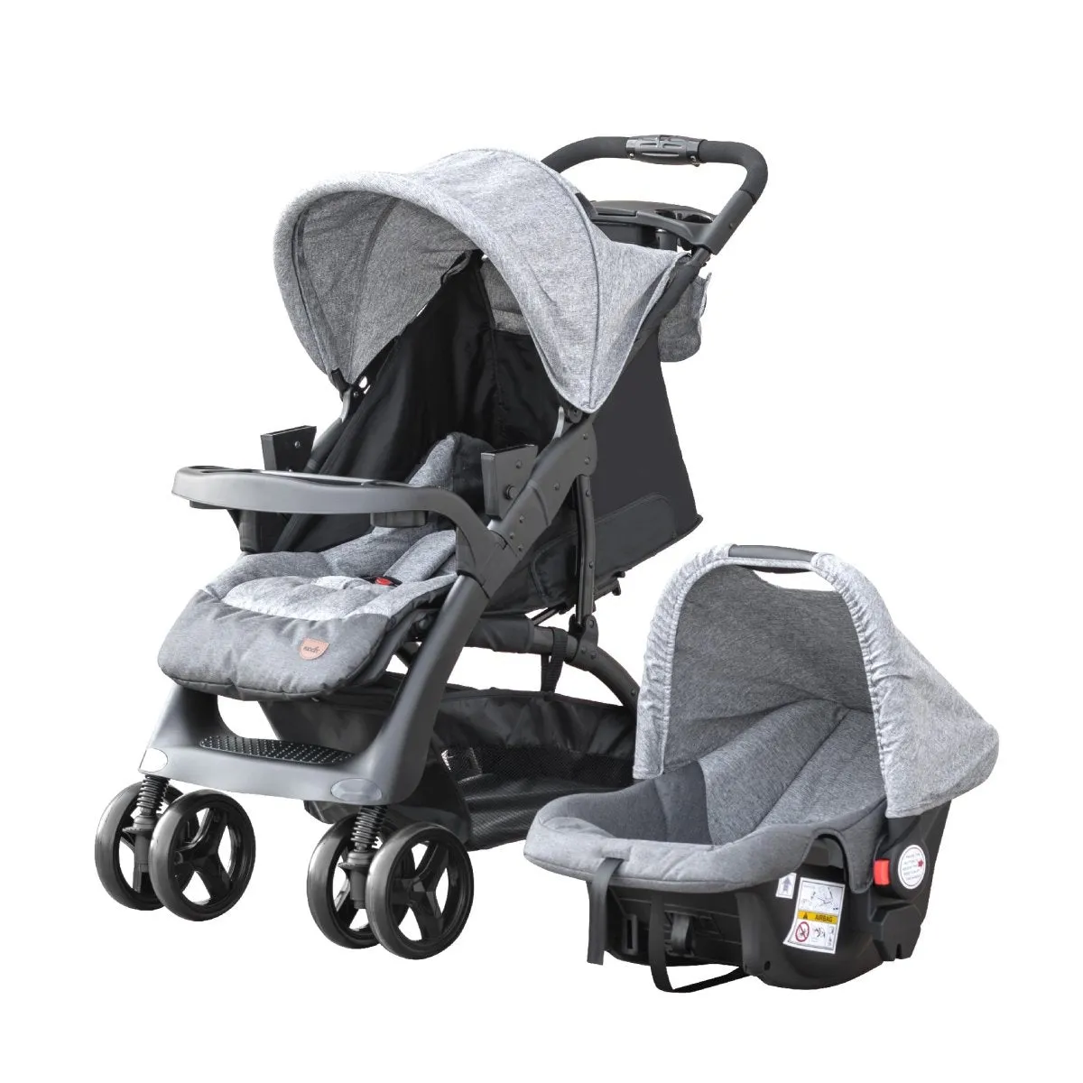 Moon Aria Go Travel System Dark Grey