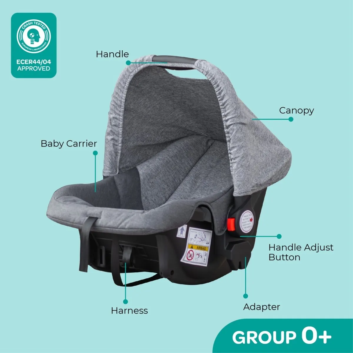 Moon Aria Go Travel System Dark Grey