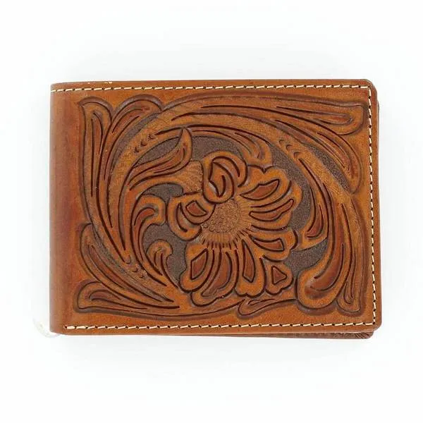 Nocona Men's Floral Embossed Bifold Wallet N5490608