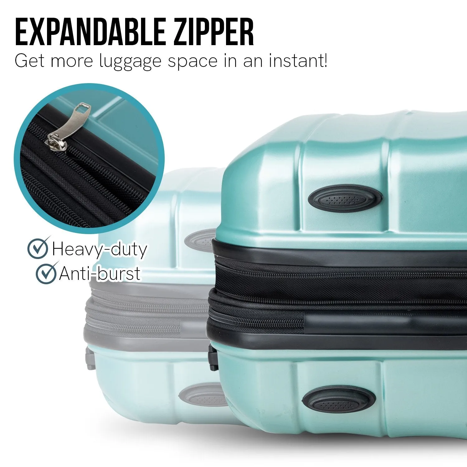 Olympus Artemis 20" Hard Shell Suitcase ABS PC (Electric Teal)