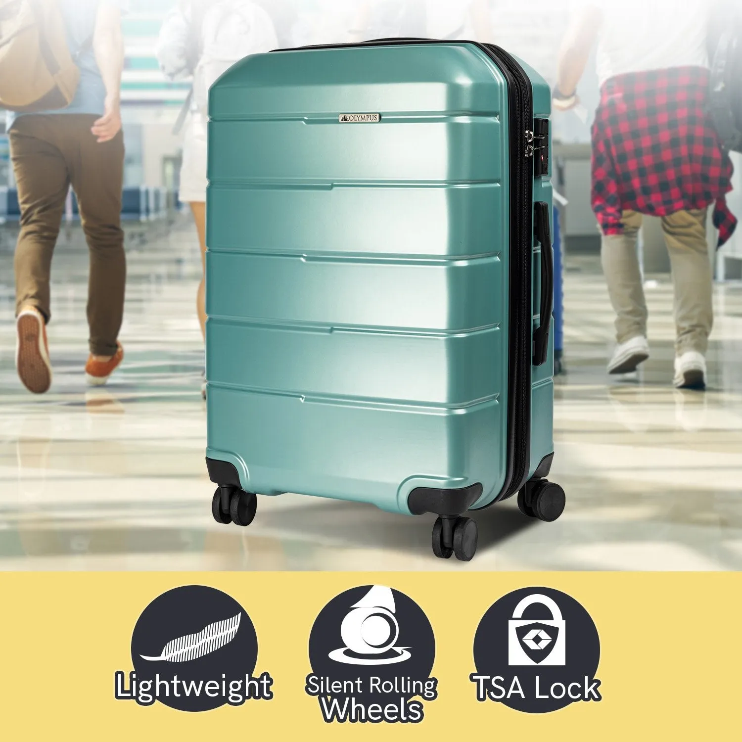 Olympus Artemis 20" Hard Shell Suitcase ABS PC (Electric Teal)