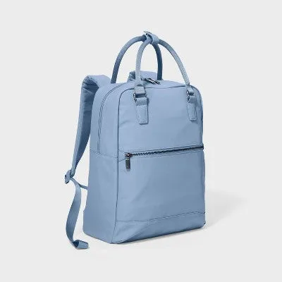 Open Story Women's Tote-Style Commuter Backpack Fits 15" Laptop, Blue