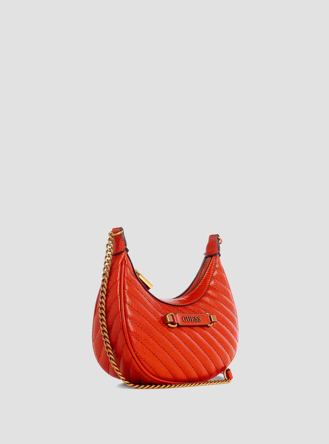 Orange Sela Mini Crossbody Hobo Bag