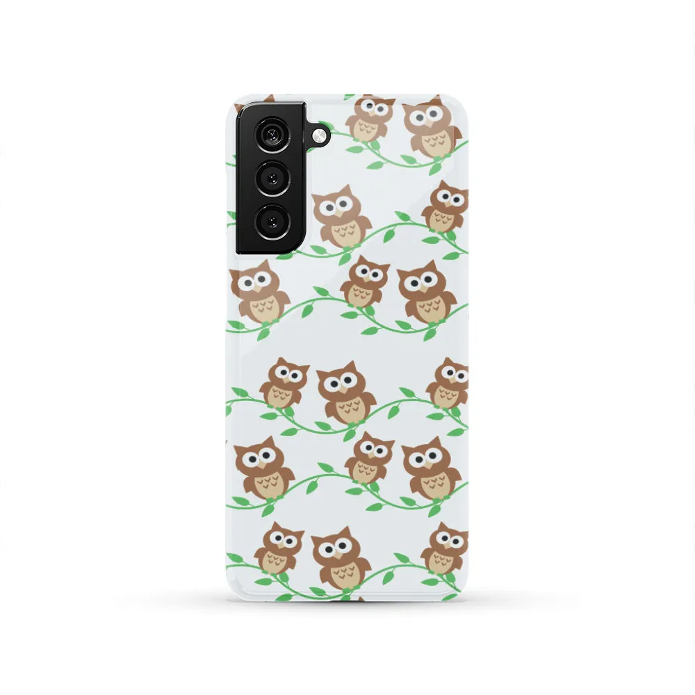 Owls On Tree Branch Phone Case