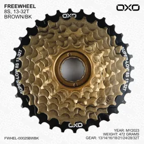 OXO 8-Speed 13-32T (MY2023) Freewheel Sprocket (Brown/Black)