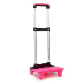 Pink Kid Trolley For Backpack And School Bag Luggage For Children 2 Wheels Expandable Rod High Function Trolly Chariot 156