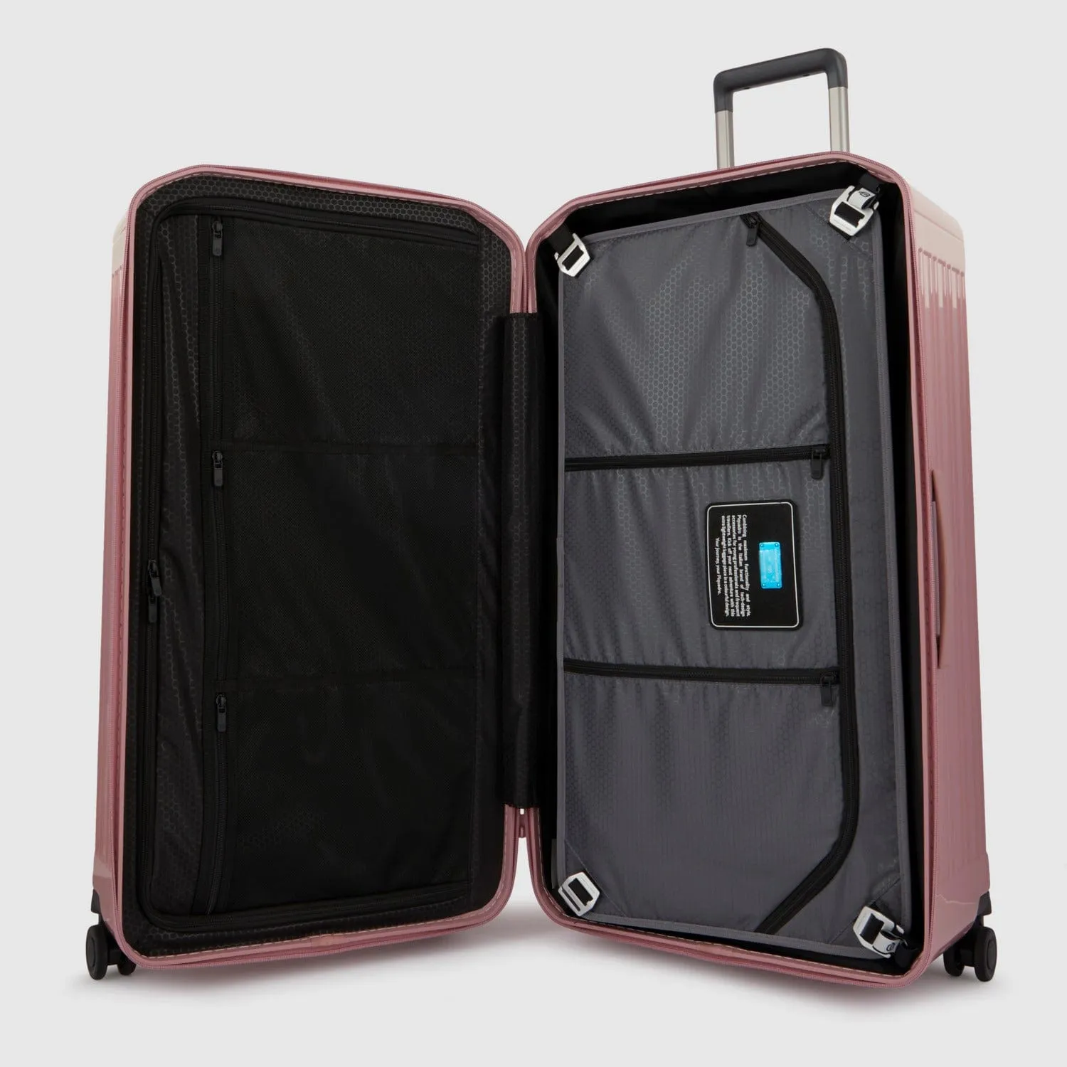 Piquadro Pq-Light 80Cm Hardcase 4 Double Wheel Trunk Check-In Trolley Rose - Bv5213Pql/Ro