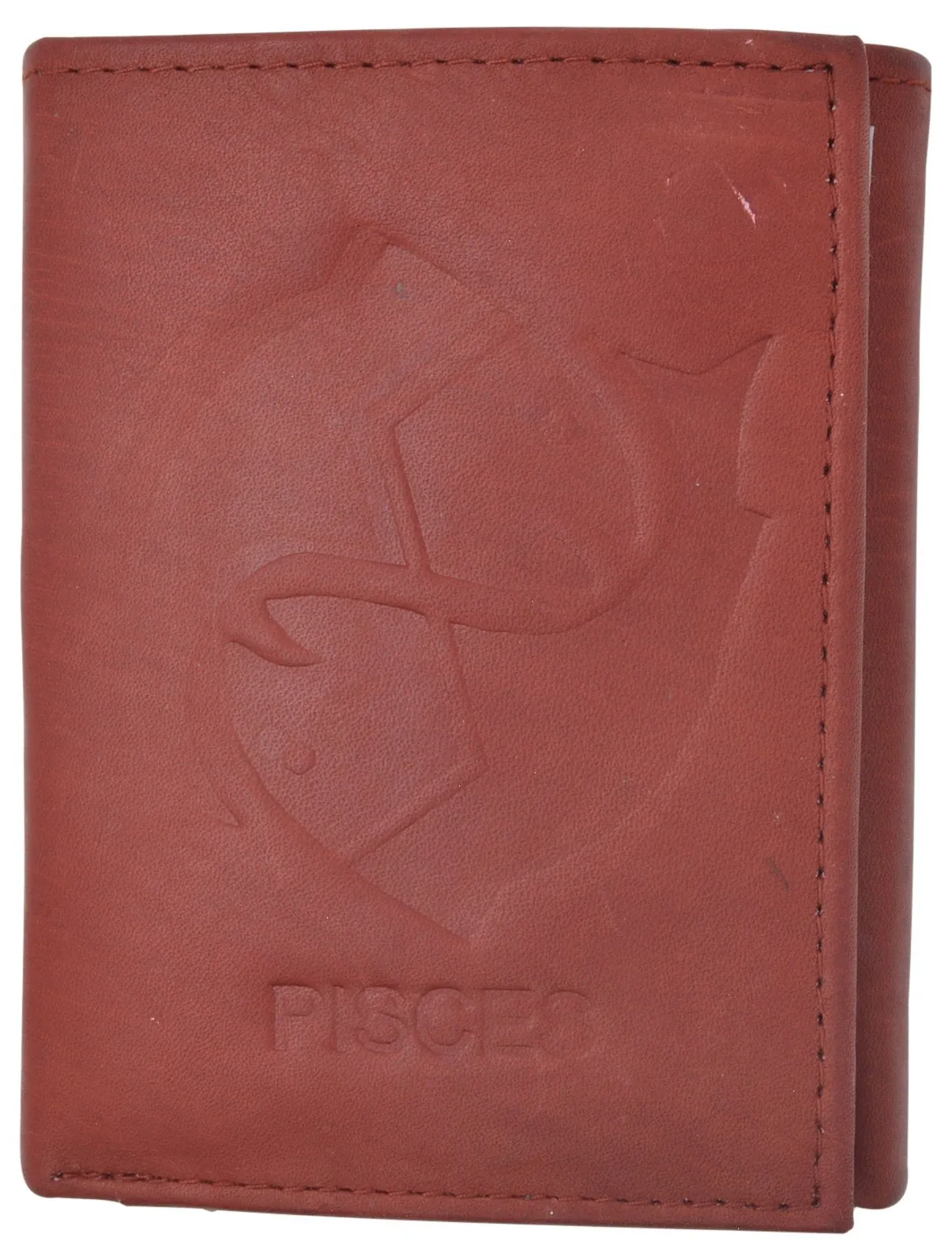 Pisces Zodiac Sign Bifold Trifold Genuine Leather Men's Wallets