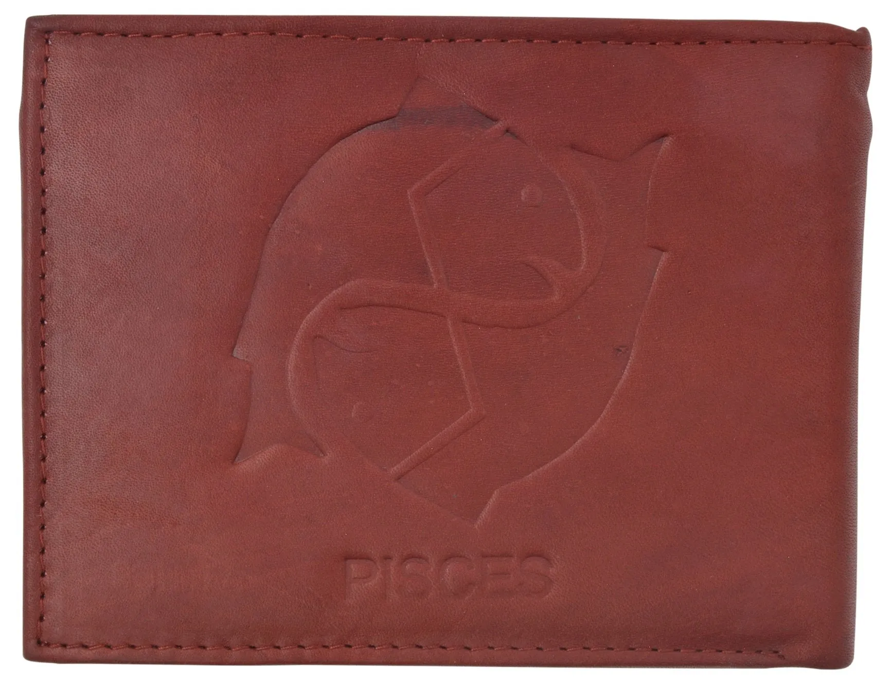 Pisces Zodiac Sign Bifold Trifold Genuine Leather Men's Wallets