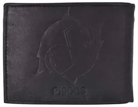 Pisces Zodiac Sign Bifold Trifold Genuine Leather Men's Wallets