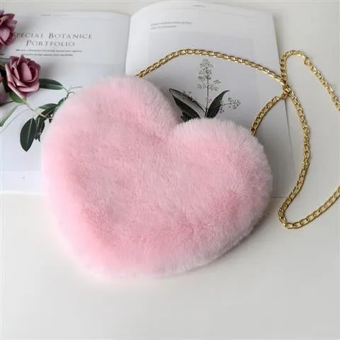 Plush Chain Shoulder Bag