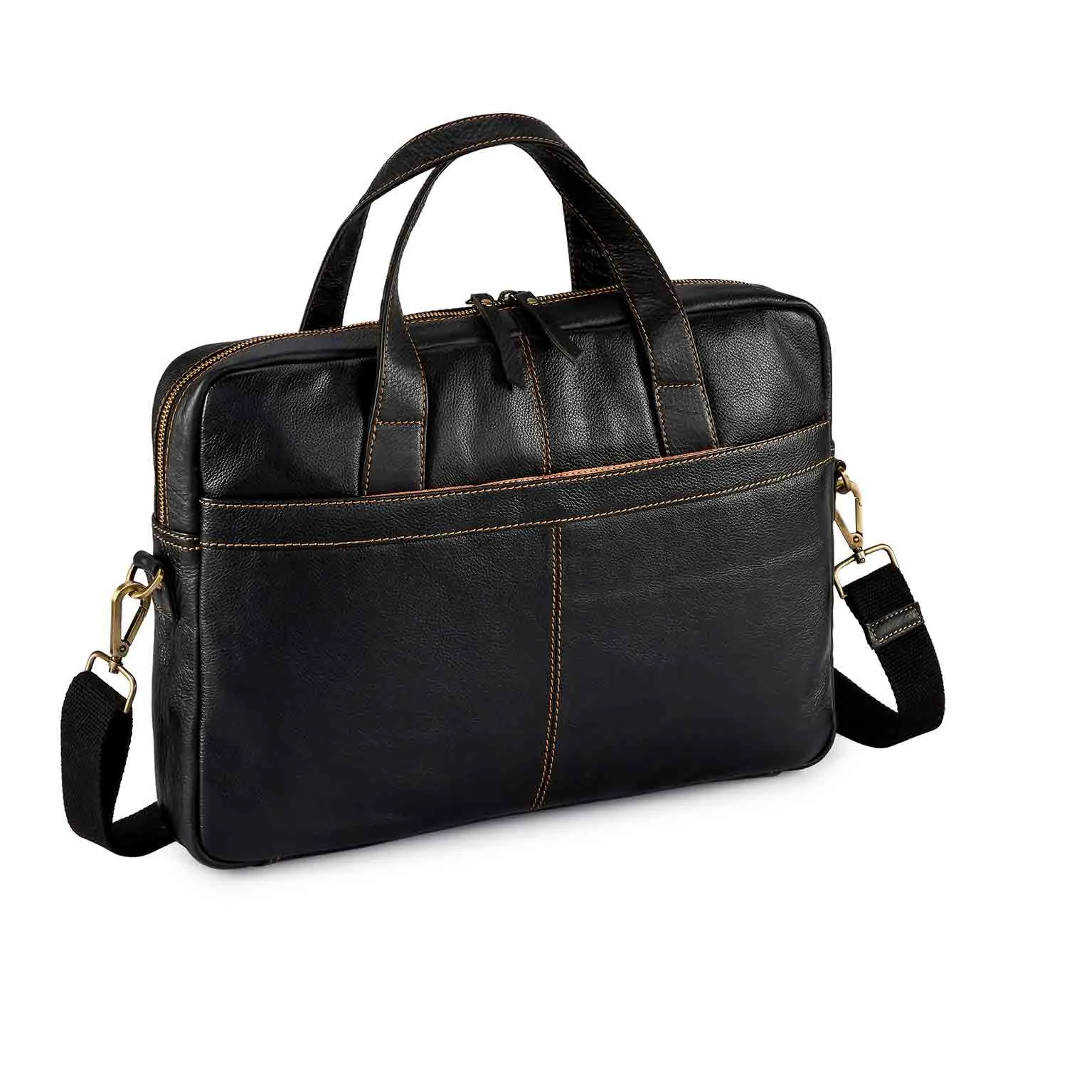 Pratico Pebbled Leather Laptop Messenger Man Bag #UM205