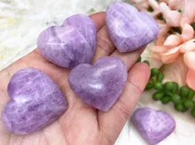 Purple Kunzite Hearts