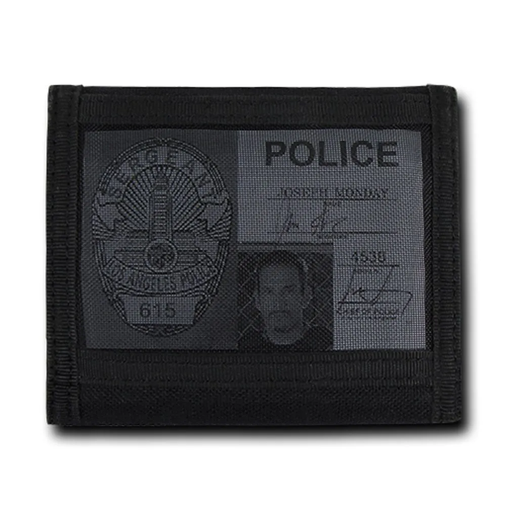 RapDom USA Tonal Black American Flag Tactical Tri-Fold Wallet