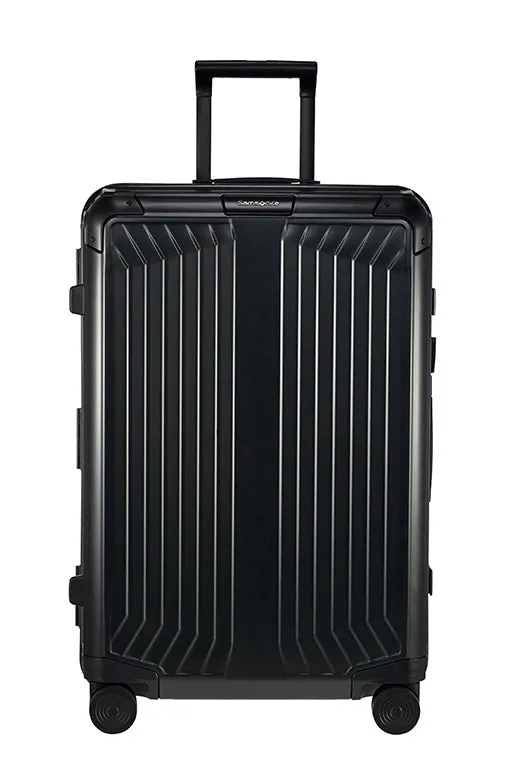 Samsonite - Lite Box ALU 76cm Large 4 Wheel Hard Suitcase - Black