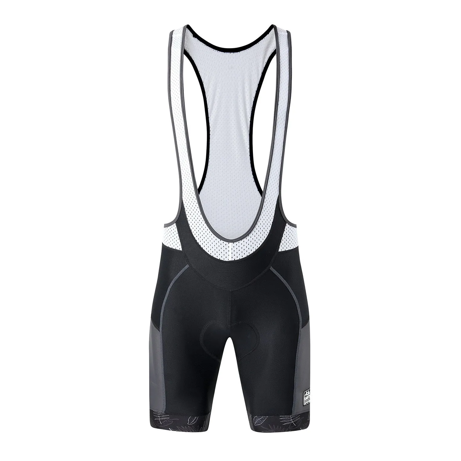 Santic Arok Grey Men Padded Cycling Bib Shorts