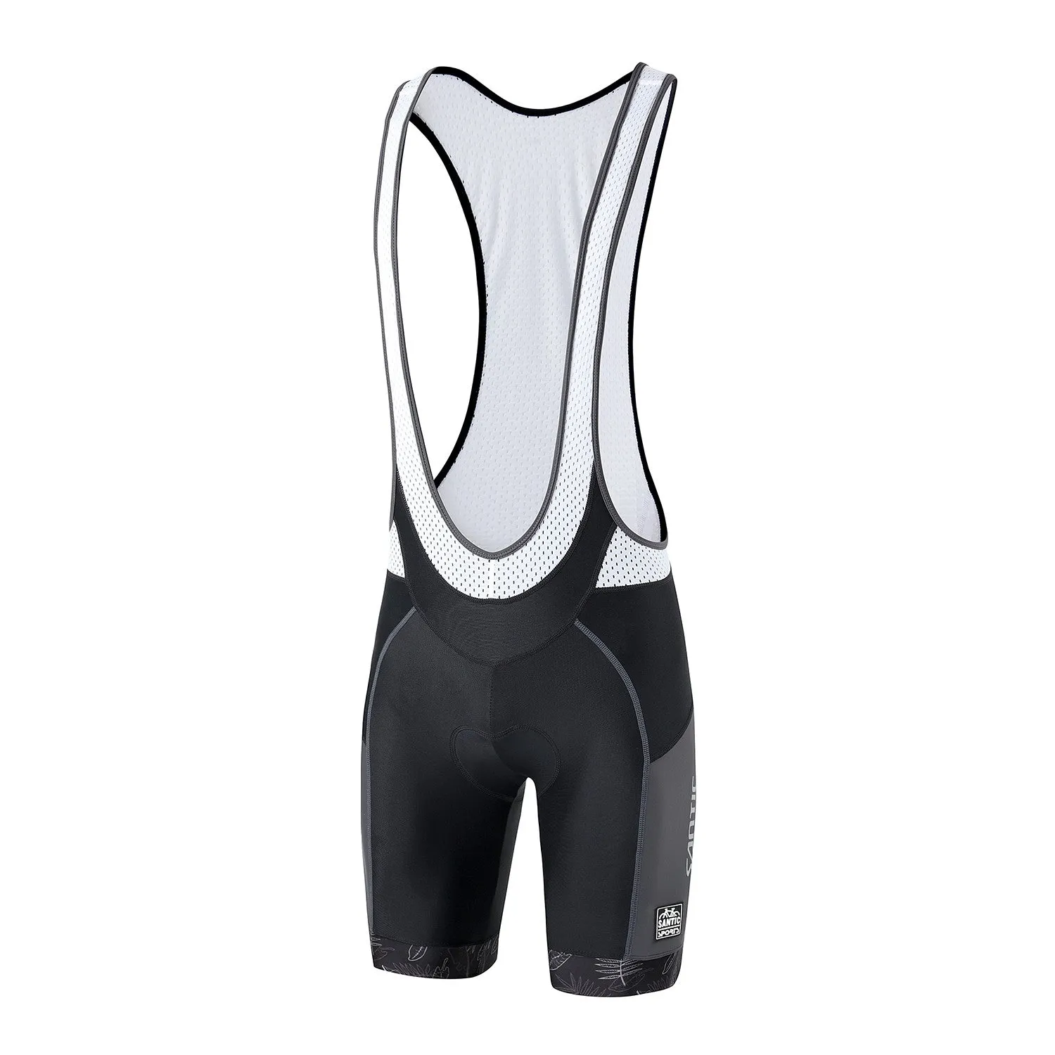 Santic Arok Grey Men Padded Cycling Bib Shorts