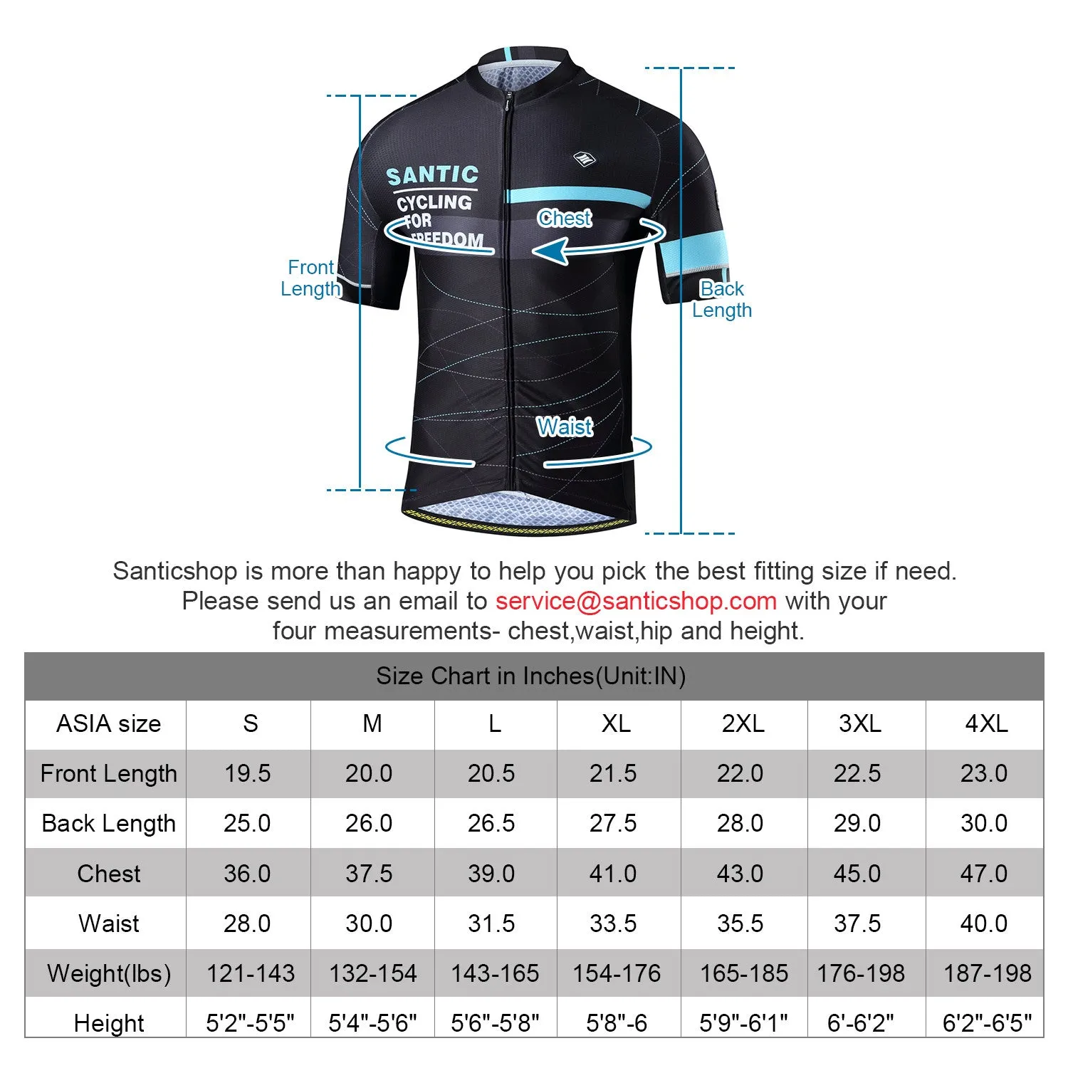 Santic Rider Men Cycling Jersey Short Sleeve Blue