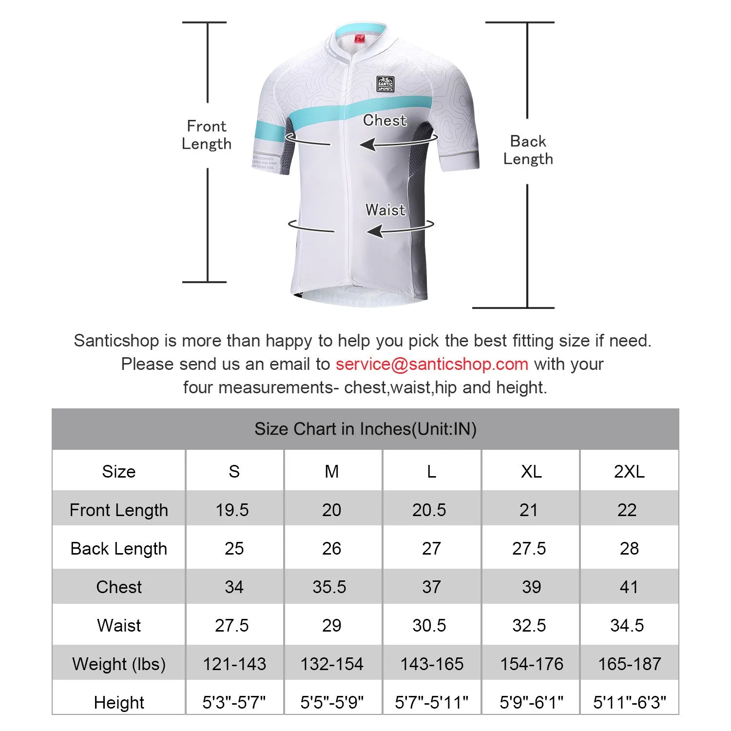 Santic Turbonegro White Men Cycling Jersey Short Sleeve