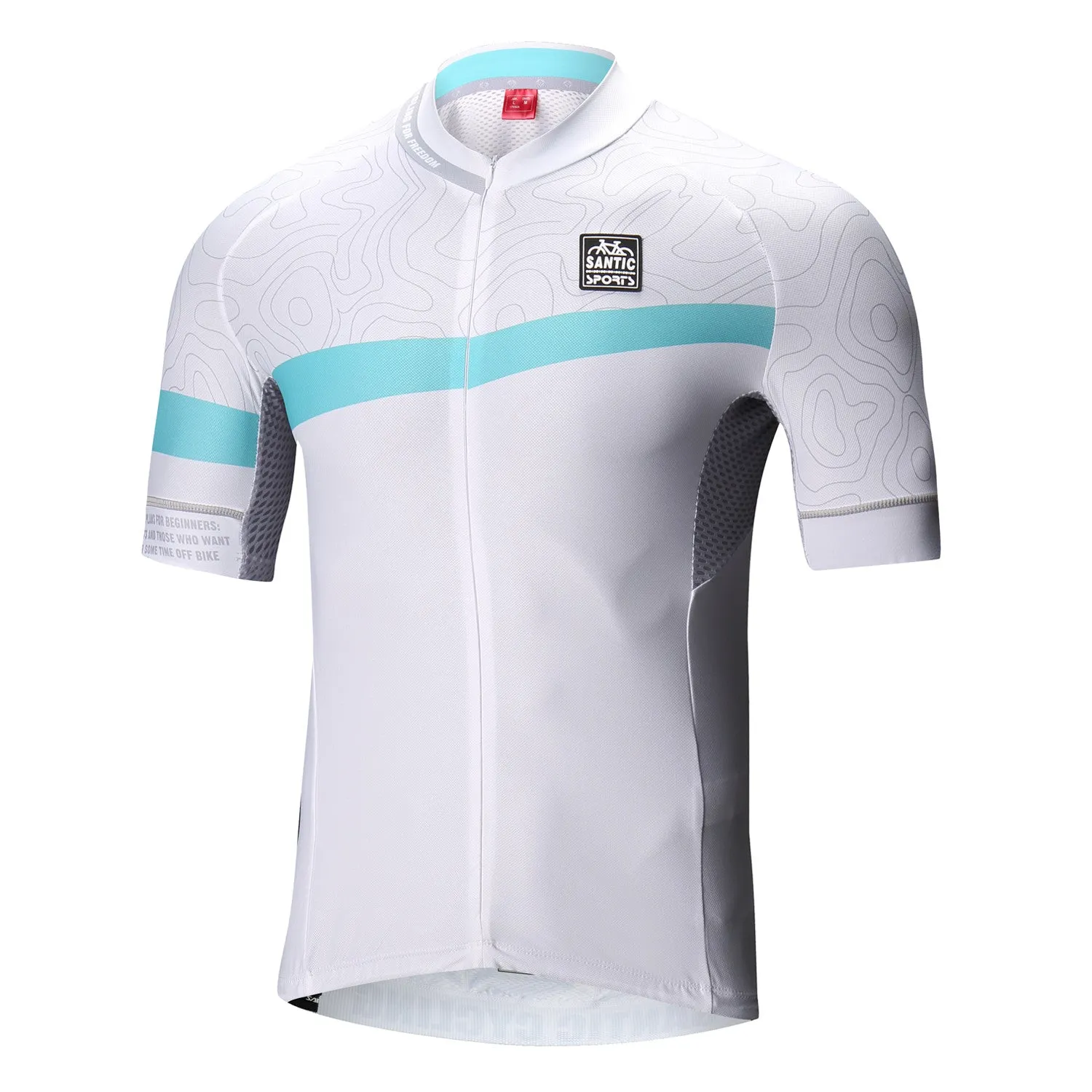 Santic Turbonegro White Men Cycling Jersey Short Sleeve