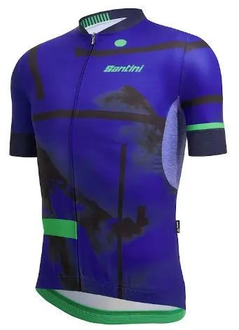 Santini Men's Delta Berg Summer Jersey - Nautica Blue