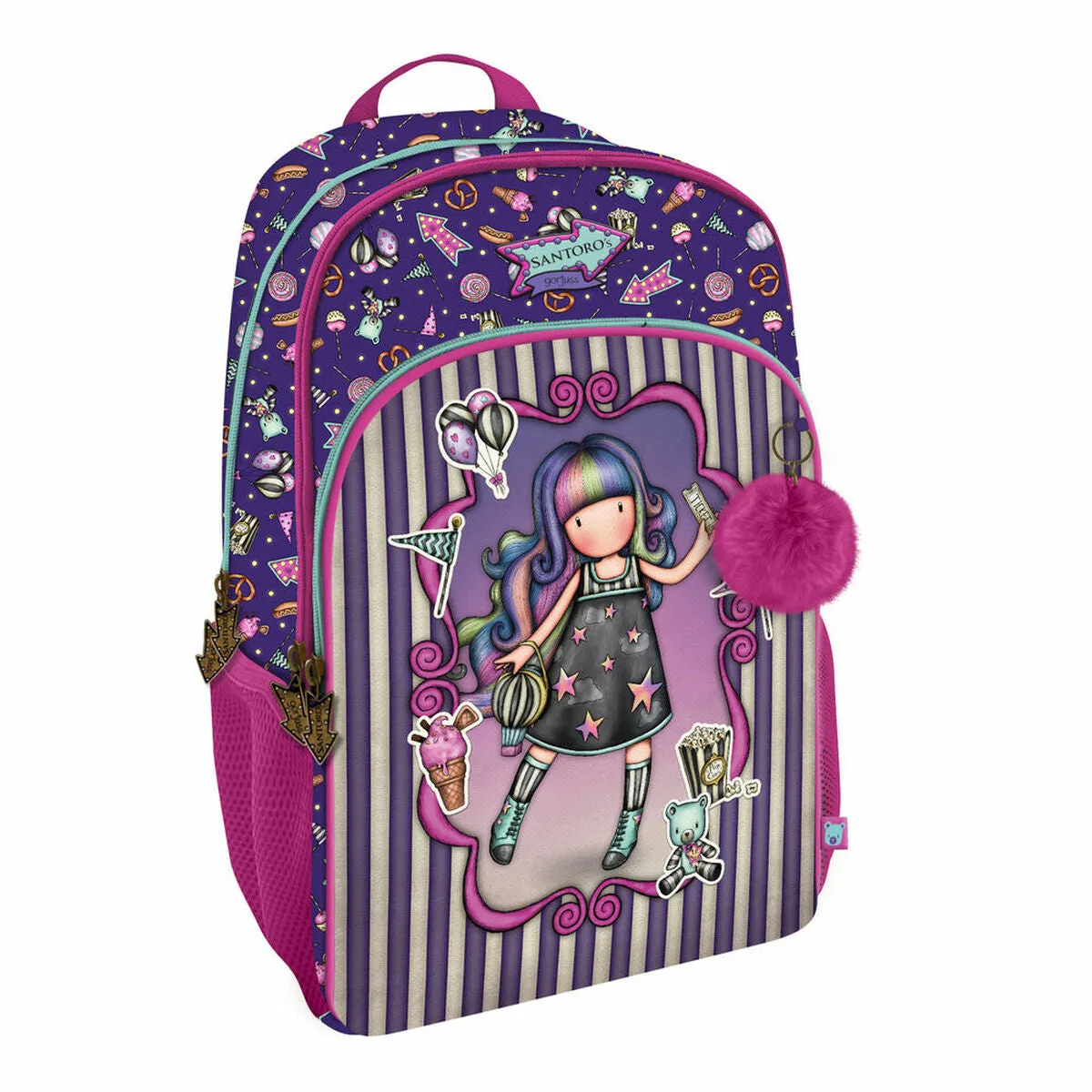 School Bag Gorjuss Up and away Purple 29 x 45 x 17 cm