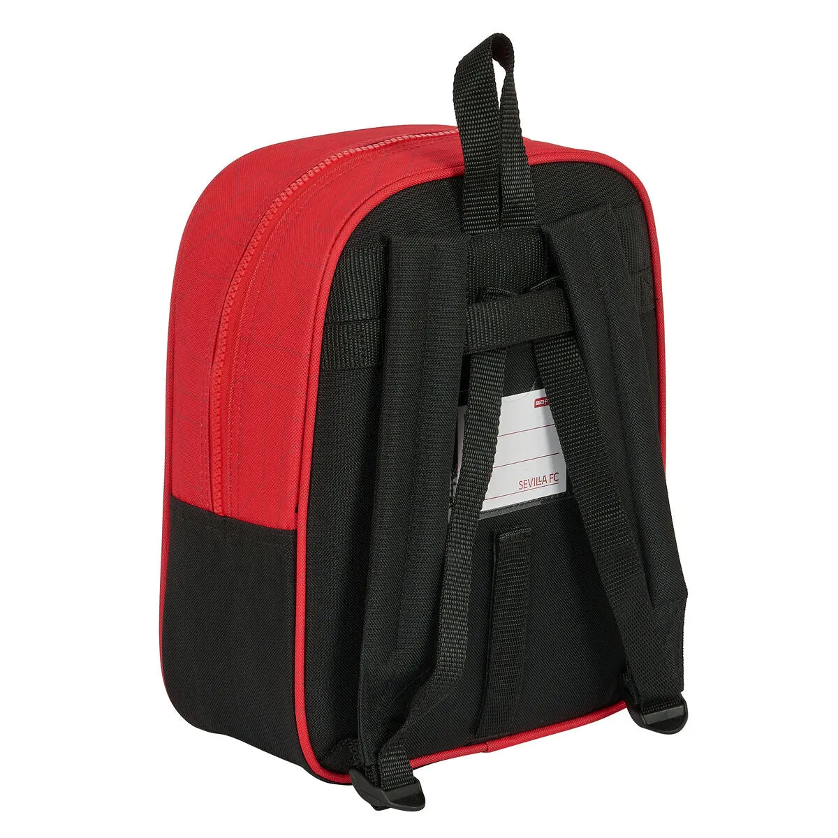 School Bag Sevilla Fútbol Club Black Red 22 x 27 x 10 cm