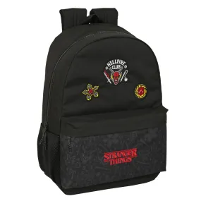 School Bag Stranger Things Black 30 x 46 x 14 cm