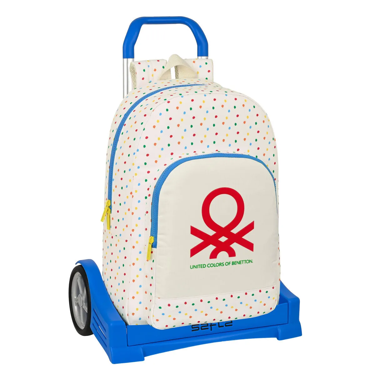 School Rucksack with Wheels Benetton Topitos (30 x 46 x 14 cm)