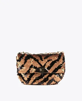 Sequinned crossbody bag