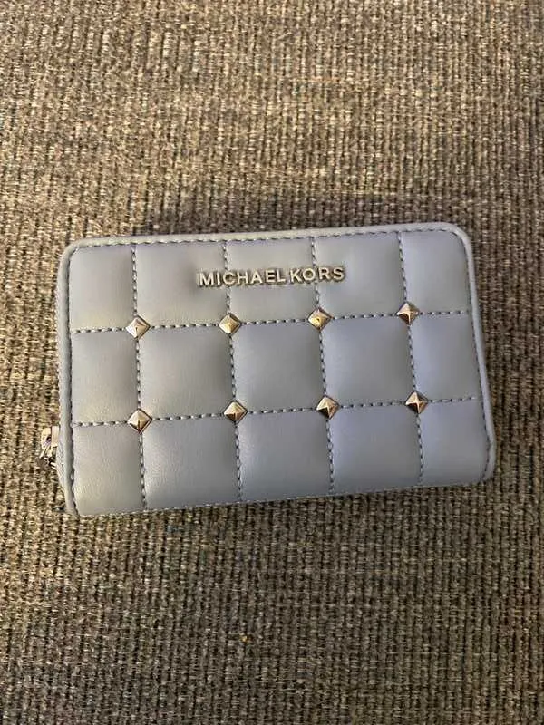 Small Studded Quilted Wallet