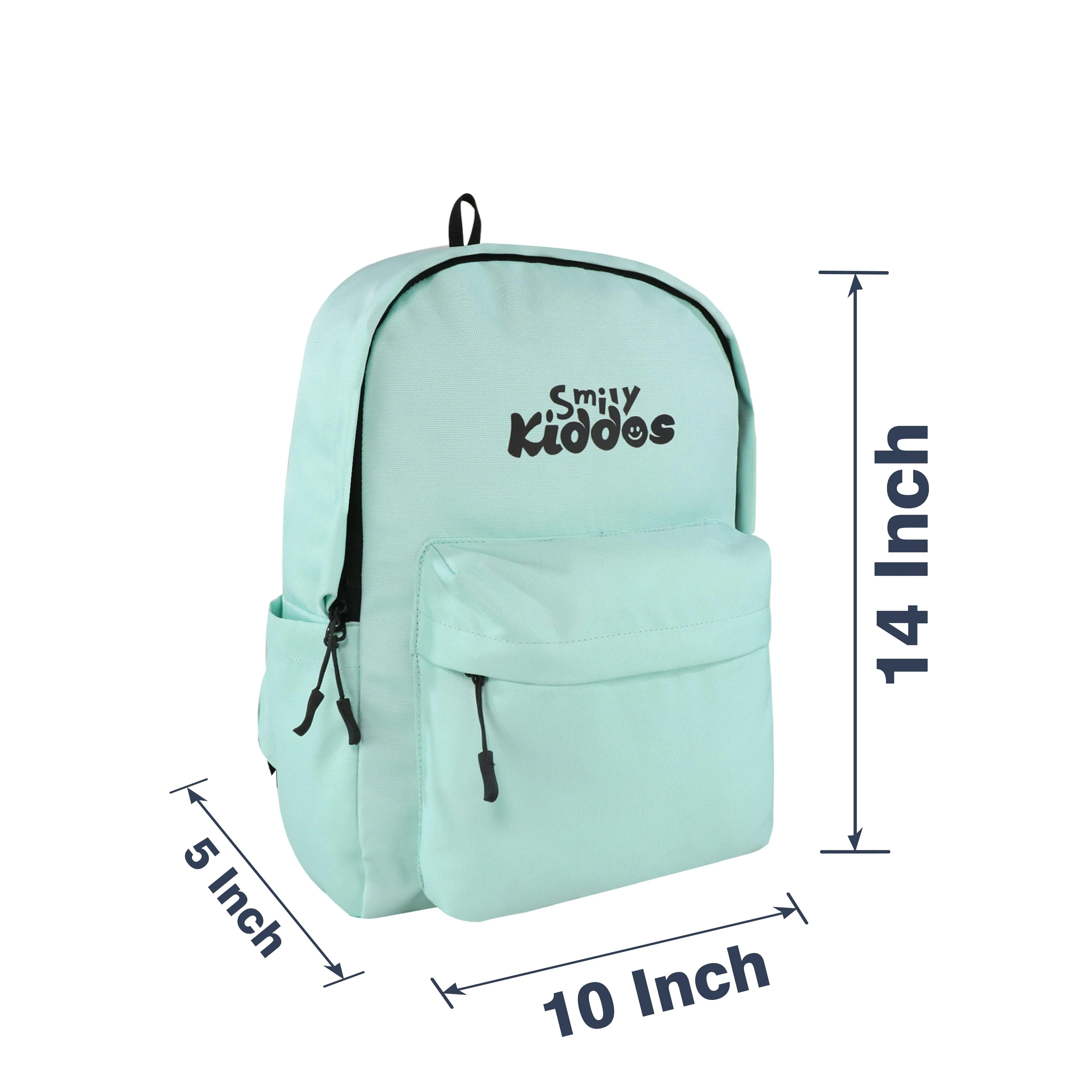 Smily Kiddos Day Backpack with Pouch - Sea Green