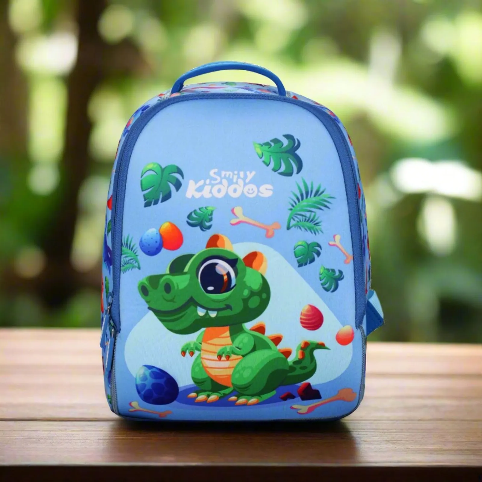 Smily kiddos Fun Dino Neoprene Preschool Backpack (6L) – Blue