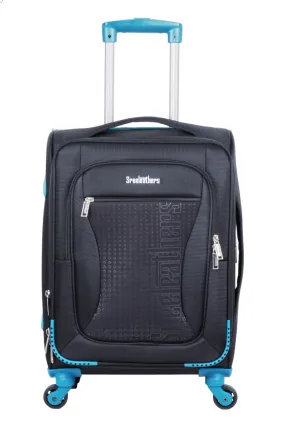 Soft luggage strolley suitcase 38319