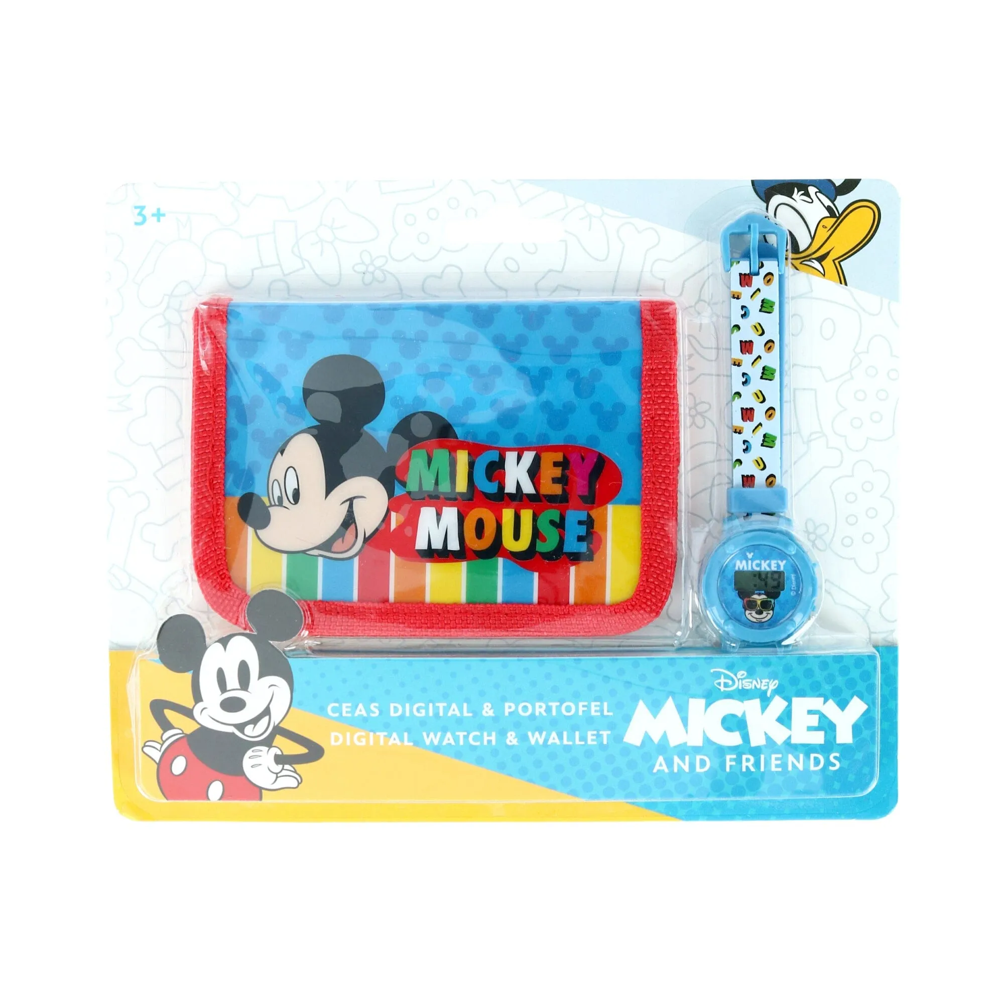 Textiel Trade Kid's Disney Mickey Mouse Digital Watch and Wallet Set