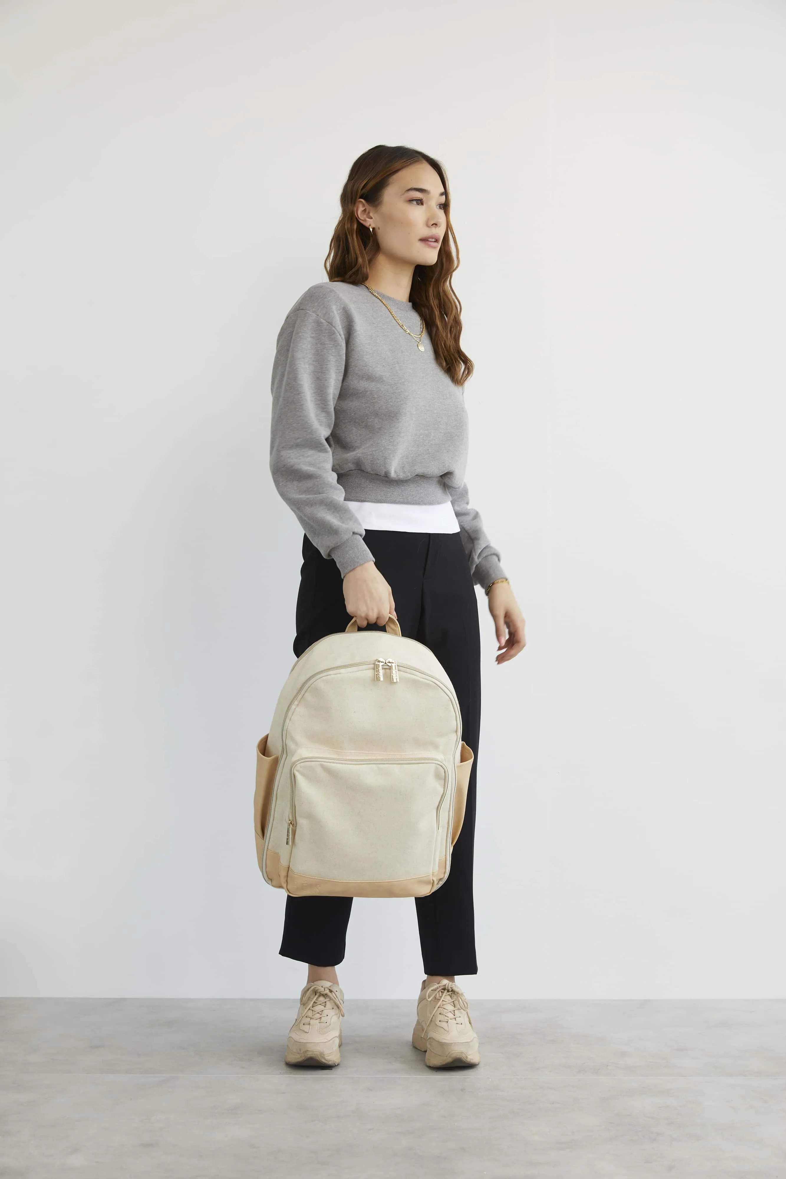 The Backpack in Beige