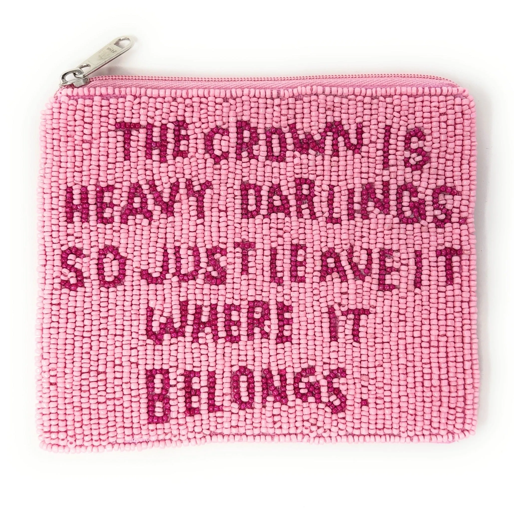 THE CROWN IS HEAVY DARLINGS Beaded Pouch