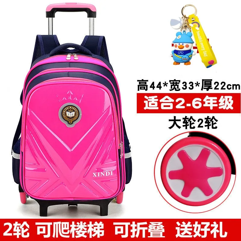 Trolley Children School Bags With Wheels Mochila Kids Backpack Trolley Luggage For Girls Boys backpack Escolar Backbag Schoolbag