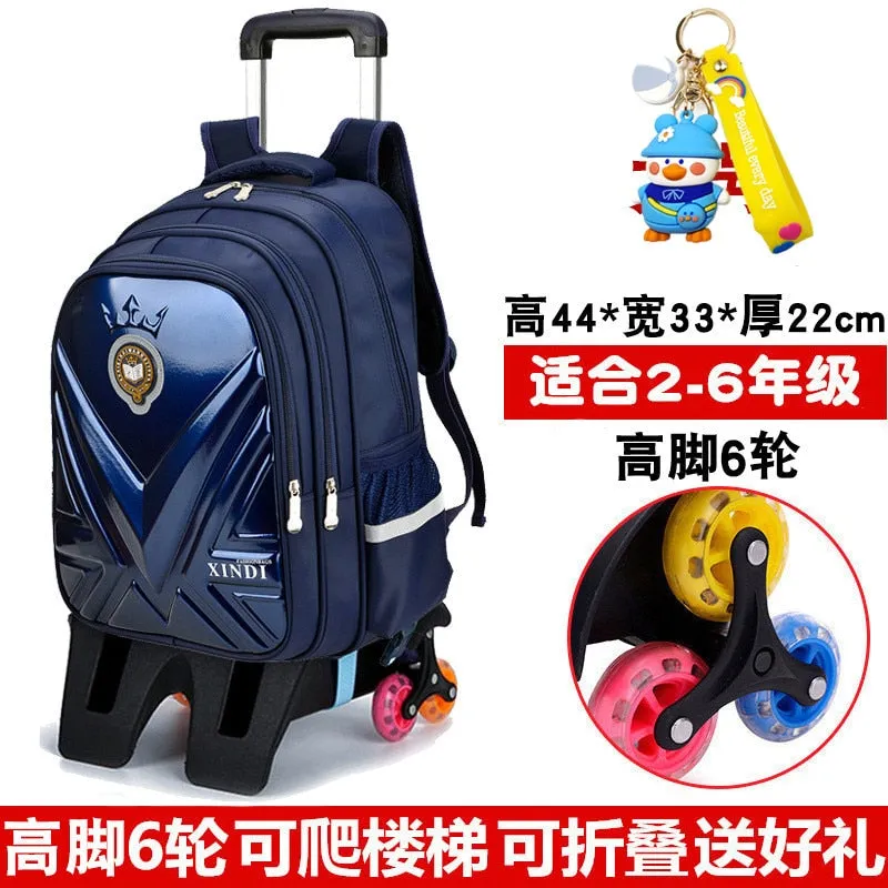 Trolley Children School Bags With Wheels Mochila Kids Backpack Trolley Luggage For Girls Boys backpack Escolar Backbag Schoolbag