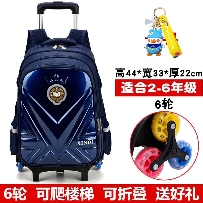 Trolley Children School Bags With Wheels Mochila Kids Backpack Trolley Luggage For Girls Boys backpack Escolar Backbag Schoolbag