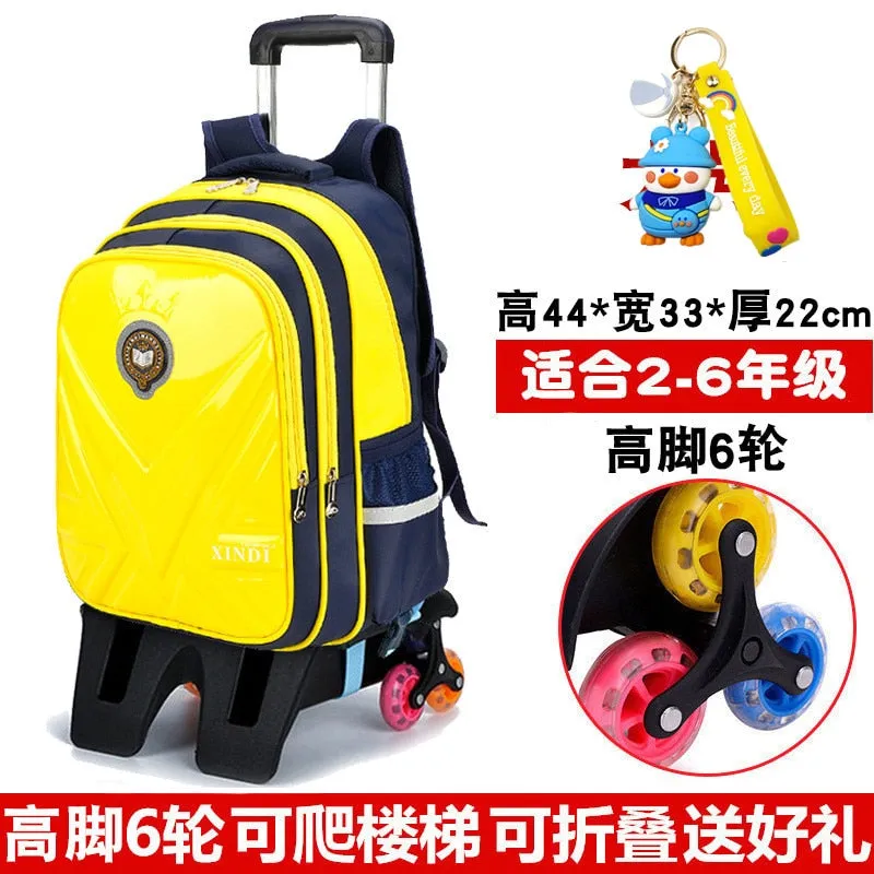 Trolley Children School Bags With Wheels Mochila Kids Backpack Trolley Luggage For Girls Boys backpack Escolar Backbag Schoolbag