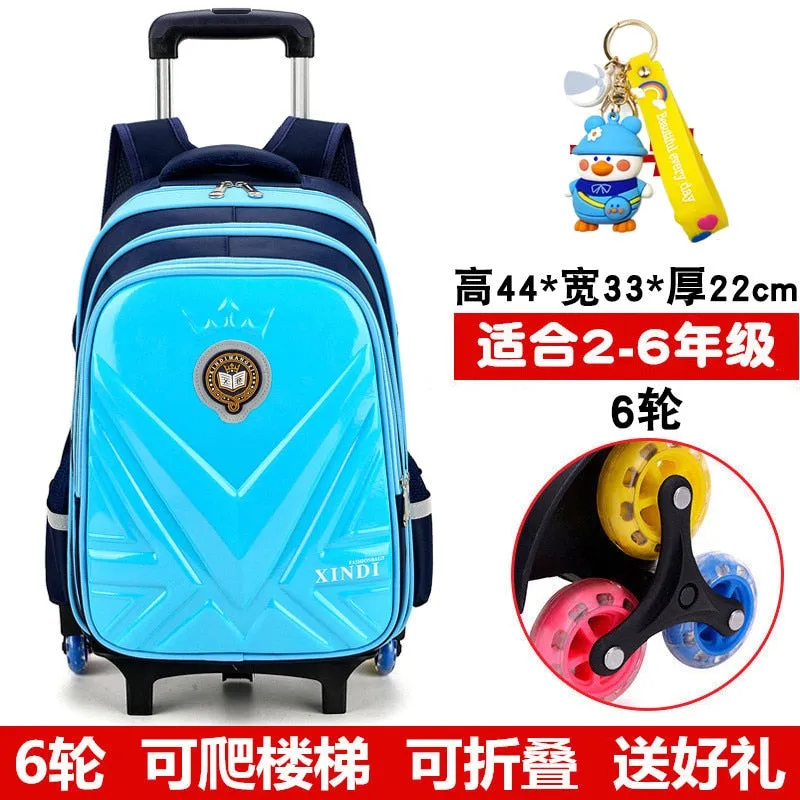 Trolley Children School Bags With Wheels Mochila Kids Backpack Trolley Luggage For Girls Boys backpack Escolar Backbag Schoolbag