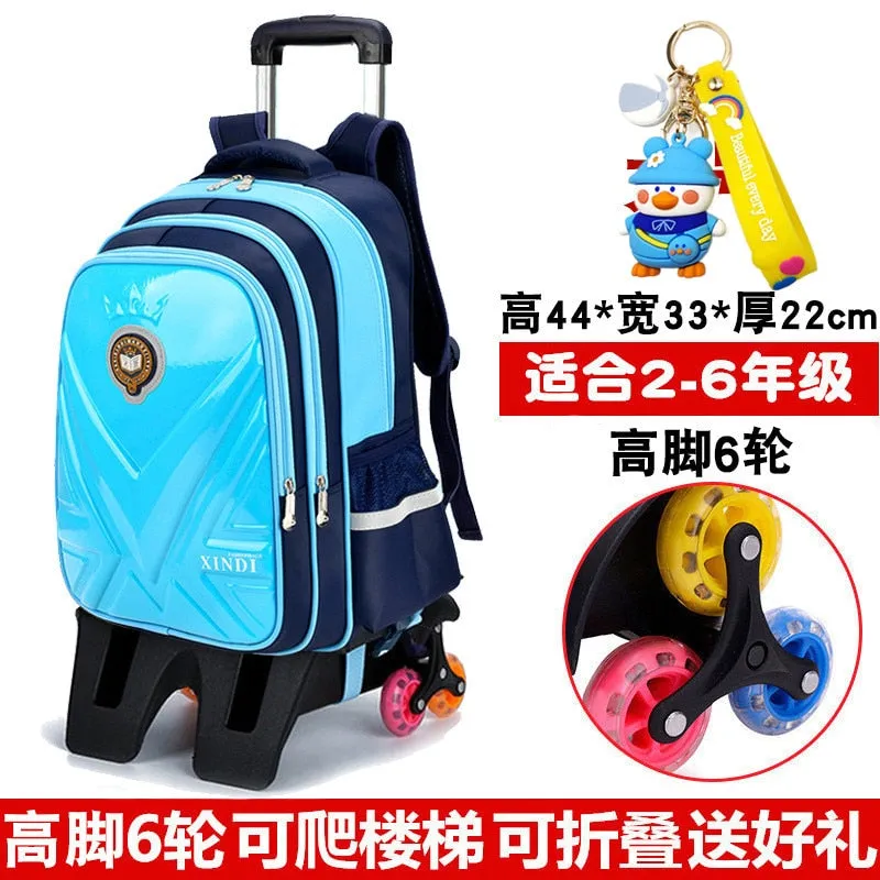 Trolley Children School Bags With Wheels Mochila Kids Backpack Trolley Luggage For Girls Boys backpack Escolar Backbag Schoolbag