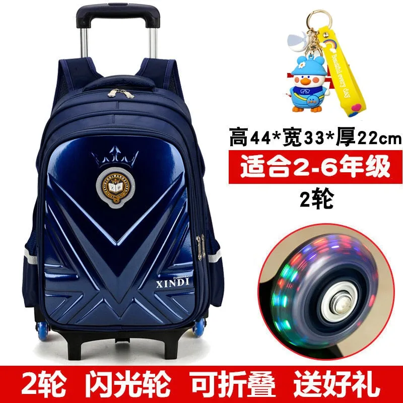 Trolley Children School Bags With Wheels Mochila Kids Backpack Trolley Luggage For Girls Boys backpack Escolar Backbag Schoolbag