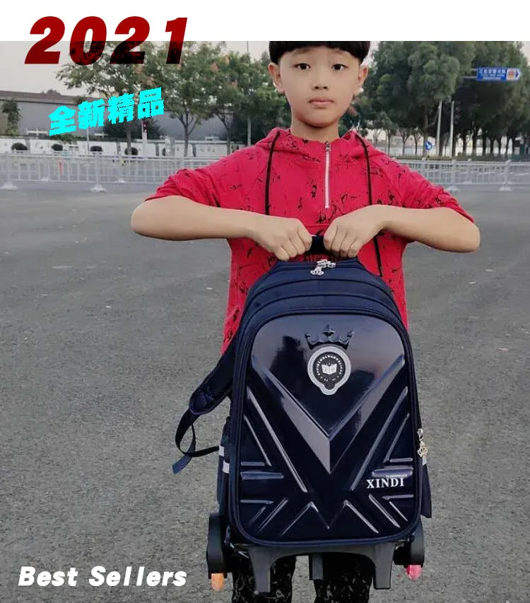 Trolley Children School Bags With Wheels Mochila Kids Backpack Trolley Luggage For Girls Boys backpack Escolar Backbag Schoolbag