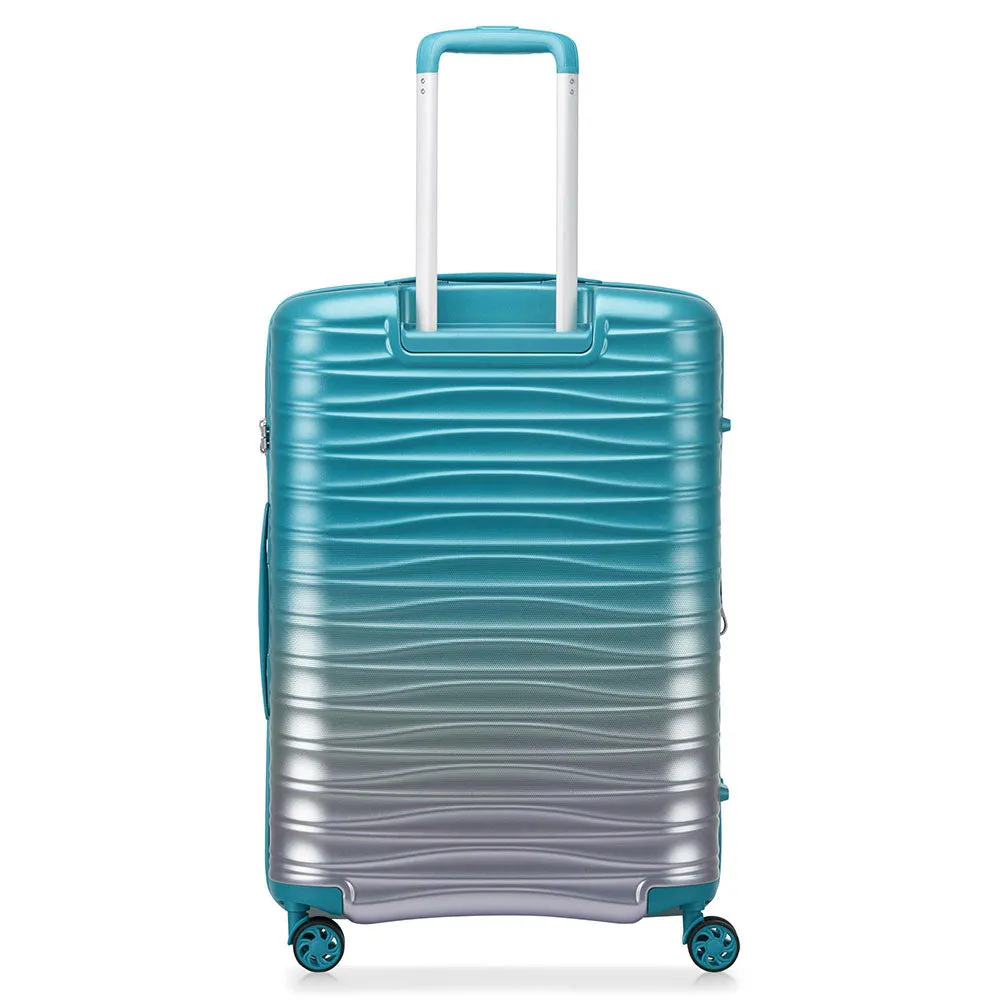 Trolley Medio Espandibile Rigido RONCATO 65cm 4 Ruote Linea Wave Spot Colore Turchese