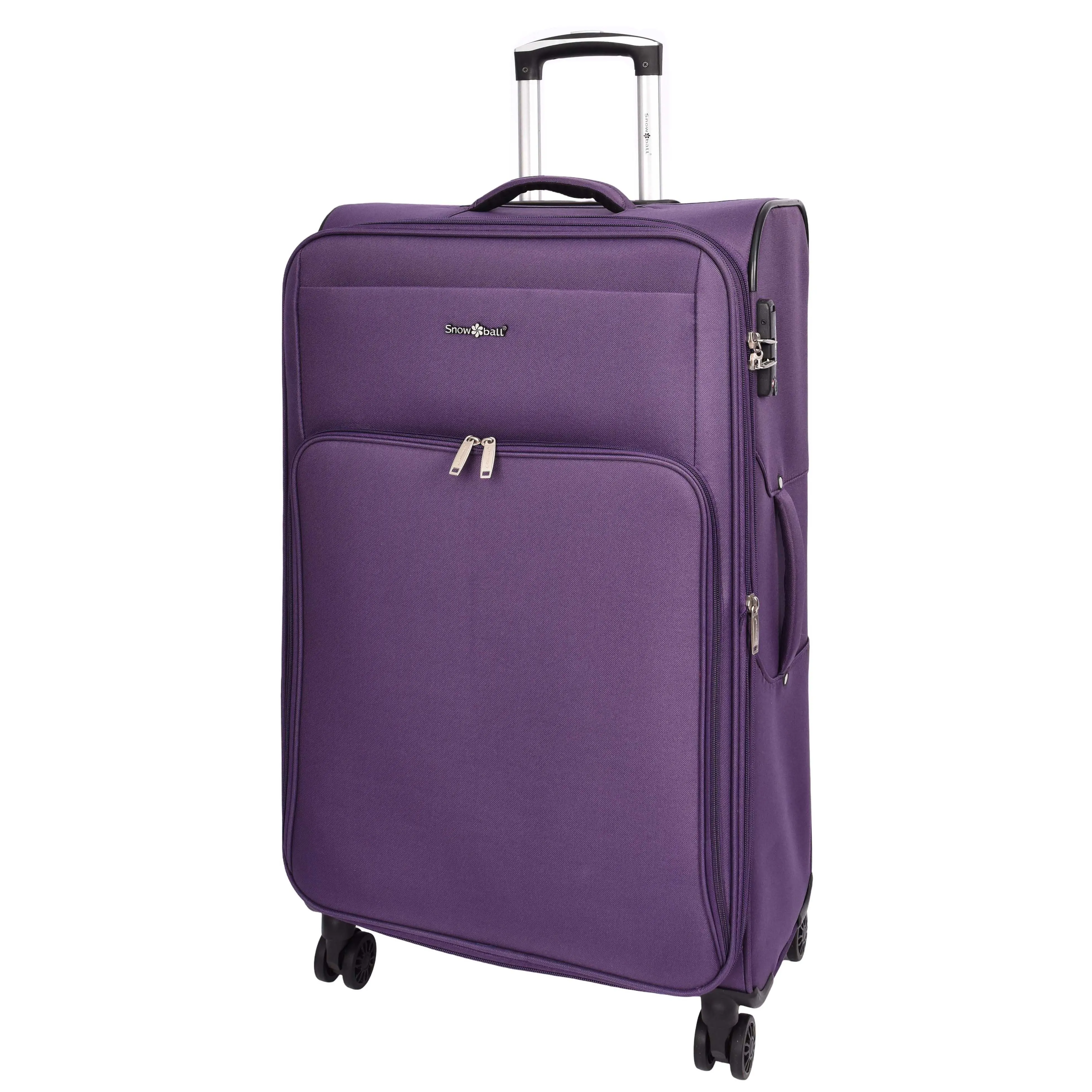 Ultra Lightweight Suitcases Expandable Soft 8 Wheel Luggage Travel Bags Cuba Purple