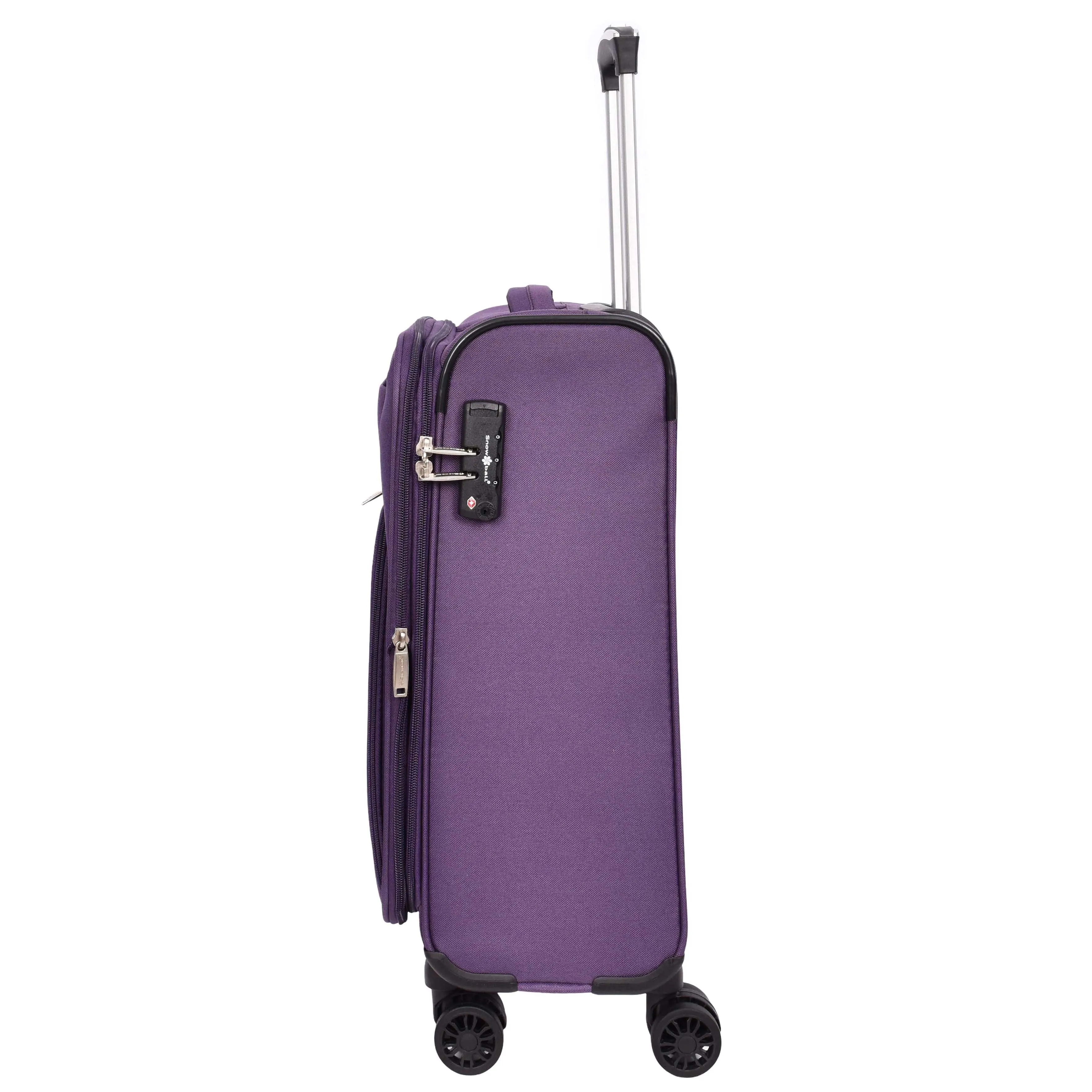 Ultra Lightweight Suitcases Expandable Soft 8 Wheel Luggage Travel Bags Cuba Purple