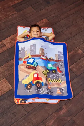 Under Construction Toddler Nap Mat with Pillow